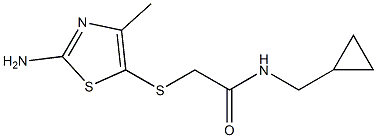 2-[(2-amino-4-methyl-1,3-thiazol-5-yl)thio]-N-(cyclopropylmethyl)acetamide Struktur