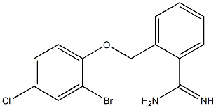 2-[(2-bromo-4-chlorophenoxy)methyl]benzenecarboximidamide Struktur