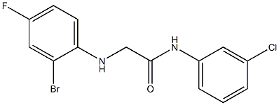 2-[(2-bromo-4-fluorophenyl)amino]-N-(3-chlorophenyl)acetamide Struktur