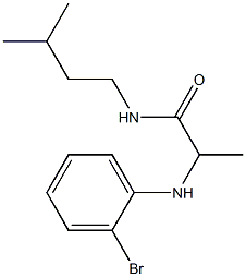 2-[(2-bromophenyl)amino]-N-(3-methylbutyl)propanamide Struktur