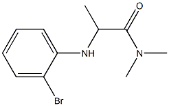 2-[(2-bromophenyl)amino]-N,N-dimethylpropanamide Struktur