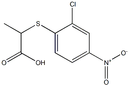 2-[(2-chloro-4-nitrophenyl)thio]propanoic acid Struktur