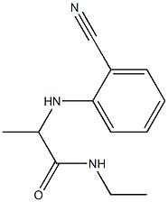 2-[(2-cyanophenyl)amino]-N-ethylpropanamide Struktur