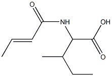 2-[(2E)-but-2-enoylamino]-3-methylpentanoic acid Struktur