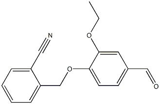 2-[(2-ethoxy-4-formylphenoxy)methyl]benzonitrile Struktur