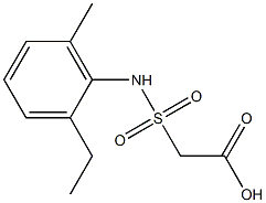 2-[(2-ethyl-6-methylphenyl)sulfamoyl]acetic acid Struktur