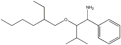 2-[(2-ethylhexyl)oxy]-3-methyl-1-phenylbutan-1-amine Struktur