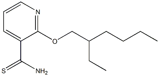 2-[(2-ethylhexyl)oxy]pyridine-3-carbothioamide Struktur