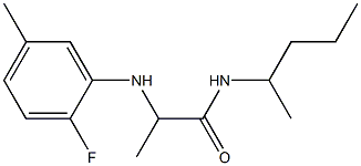 2-[(2-fluoro-5-methylphenyl)amino]-N-(pentan-2-yl)propanamide Struktur