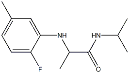 2-[(2-fluoro-5-methylphenyl)amino]-N-(propan-2-yl)propanamide Struktur