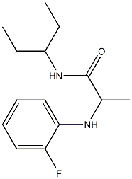 2-[(2-fluorophenyl)amino]-N-(pentan-3-yl)propanamide Struktur