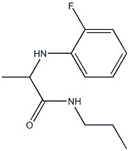 2-[(2-fluorophenyl)amino]-N-propylpropanamide Struktur