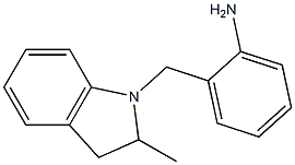 2-[(2-methyl-2,3-dihydro-1H-indol-1-yl)methyl]aniline Struktur