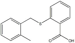 2-[(2-methylbenzyl)thio]benzoic acid Struktur