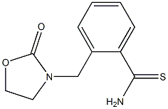 2-[(2-oxo-1,3-oxazolidin-3-yl)methyl]benzene-1-carbothioamide Struktur