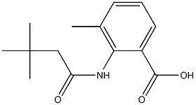 2-[(3,3-dimethylbutanoyl)amino]-3-methylbenzoic acid Struktur