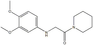 2-[(3,4-dimethoxyphenyl)amino]-1-(piperidin-1-yl)ethan-1-one Struktur