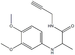 2-[(3,4-dimethoxyphenyl)amino]-N-(prop-2-yn-1-yl)propanamide Struktur