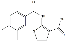 2-[(3,4-dimethylbenzene)amido]thiophene-3-carboxylic acid Struktur