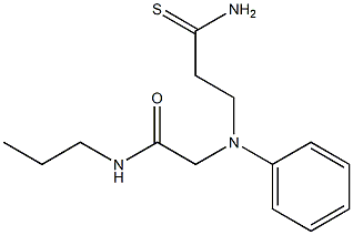 2-[(3-amino-3-thioxopropyl)(phenyl)amino]-N-propylacetamide Struktur