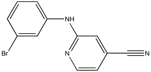 2-[(3-bromophenyl)amino]isonicotinonitrile Struktur