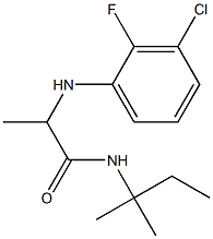 2-[(3-chloro-2-fluorophenyl)amino]-N-(2-methylbutan-2-yl)propanamide Struktur