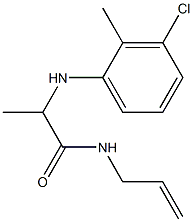 2-[(3-chloro-2-methylphenyl)amino]-N-(prop-2-en-1-yl)propanamide Struktur