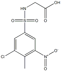 2-[(3-chloro-4-methyl-5-nitrobenzene)sulfonamido]acetic acid Struktur