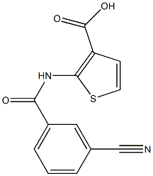 2-[(3-cyanobenzene)amido]thiophene-3-carboxylic acid Struktur