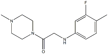 2-[(3-fluoro-4-methylphenyl)amino]-1-(4-methylpiperazin-1-yl)ethan-1-one Struktur