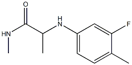 2-[(3-fluoro-4-methylphenyl)amino]-N-methylpropanamide Struktur