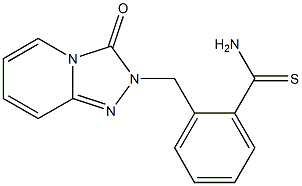 2-[(3-oxo[1,2,4]triazolo[4,3-a]pyridin-2(3H)-yl)methyl]benzenecarbothioamide Struktur