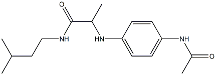 2-[(4-acetamidophenyl)amino]-N-(3-methylbutyl)propanamide Struktur