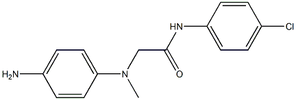 2-[(4-aminophenyl)(methyl)amino]-N-(4-chlorophenyl)acetamide Struktur