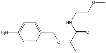 2-[(4-aminophenyl)methoxy]-N-(2-methoxyethyl)propanamide Struktur