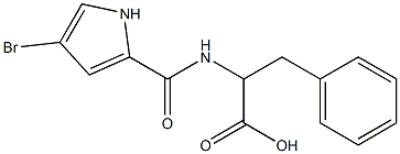 2-[(4-bromo-1H-pyrrol-2-yl)formamido]-3-phenylpropanoic acid Struktur