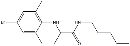 2-[(4-bromo-2,6-dimethylphenyl)amino]-N-pentylpropanamide Struktur