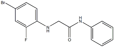 2-[(4-bromo-2-fluorophenyl)amino]-N-phenylacetamide Struktur