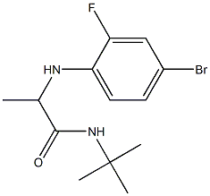 2-[(4-bromo-2-fluorophenyl)amino]-N-tert-butylpropanamide Struktur