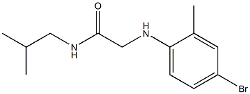 2-[(4-bromo-2-methylphenyl)amino]-N-(2-methylpropyl)acetamide Struktur