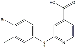 2-[(4-bromo-3-methylphenyl)amino]pyridine-4-carboxylic acid Struktur