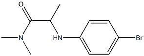 2-[(4-bromophenyl)amino]-N,N-dimethylpropanamide Struktur