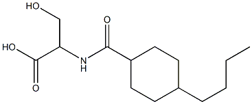 2-[(4-butylcyclohexyl)formamido]-3-hydroxypropanoic acid Struktur