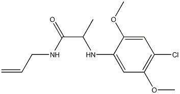 2-[(4-chloro-2,5-dimethoxyphenyl)amino]-N-(prop-2-en-1-yl)propanamide Struktur