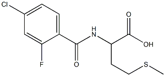 2-[(4-chloro-2-fluorophenyl)formamido]-4-(methylsulfanyl)butanoic acid Struktur