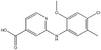 2-[(4-chloro-2-methoxy-5-methylphenyl)amino]pyridine-4-carboxylic acid Struktur