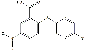 2-[(4-chlorophenyl)sulfanyl]-5-nitrobenzoic acid Struktur