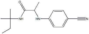 2-[(4-cyanophenyl)amino]-N-(2-methylbutan-2-yl)propanamide Struktur