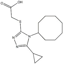 2-[(4-cyclooctyl-5-cyclopropyl-4H-1,2,4-triazol-3-yl)sulfanyl]acetic acid Struktur