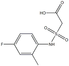 2-[(4-fluoro-2-methylphenyl)sulfamoyl]acetic acid Struktur